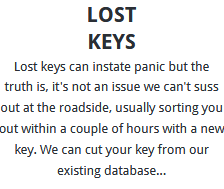 Lost Keys Manchester